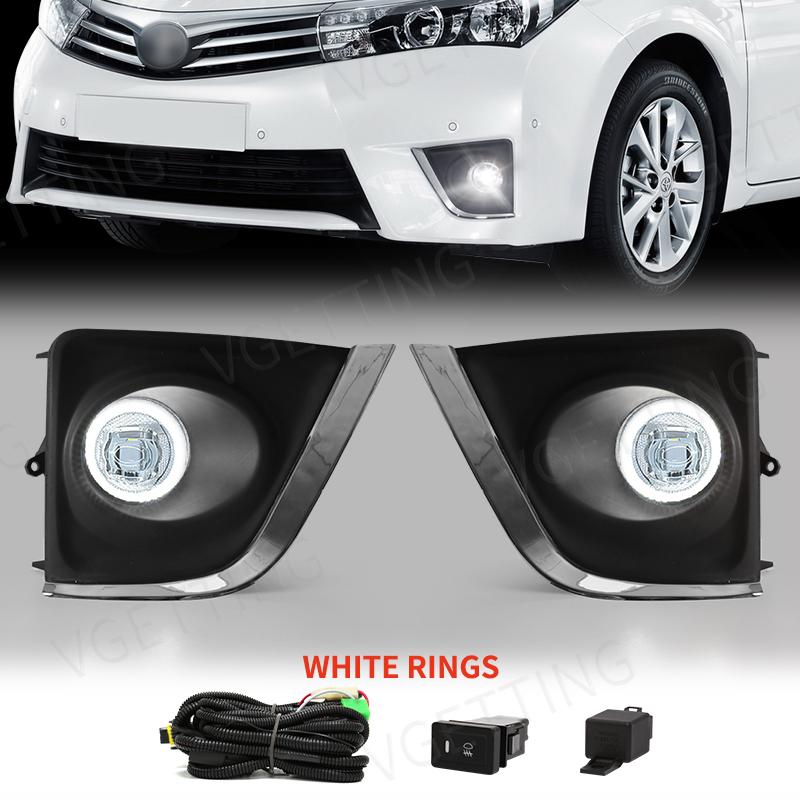 Для Toyota Corolla Altis 2014 2015 2016 Противотуманные фары Светодиодные лампы DRL Дневные ходовые огни Сборка проводов Переключатель жгута Аксессуары