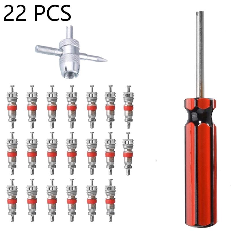 1 Набор Инструменты для снятия сердечника вентиля шины Инструменты для снятия вставки Для колеса автомобиля, велосипеда, мотоцикла Гаечный ключ для сердечника вентиля Отвертка