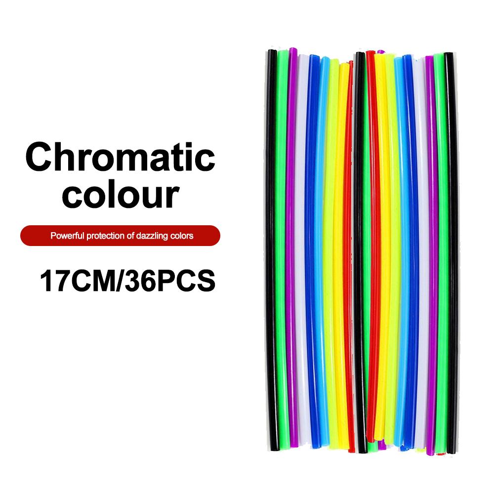 36 шт. универсальные чехлы для спиц велосипеда, защитные чехлы для спиц мотоцикла, велосипеда для бездорожья, трубки, украшения для велосипеда 17/24 мм
