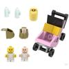 8 шт./компл., детские тележки, строительные блоки, аксессуары, кирпичи MOC, сделай сам, детская коляска, модель кровати, детские развивающие игрушки