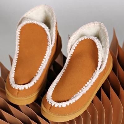 2024 Новые уличные мягкие пушистые женские ботинки осень-зима теплые мягкие нескользящие хлопковые ботинки повседневные ботинки на плоской платформе Mejur