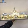 Нетоксичный Knew Built Capitol Микро Мини Строительный Блок Игрушка с USB LED Ослепительная Архитектурная Реплика Образовательные Декоративные Новинки