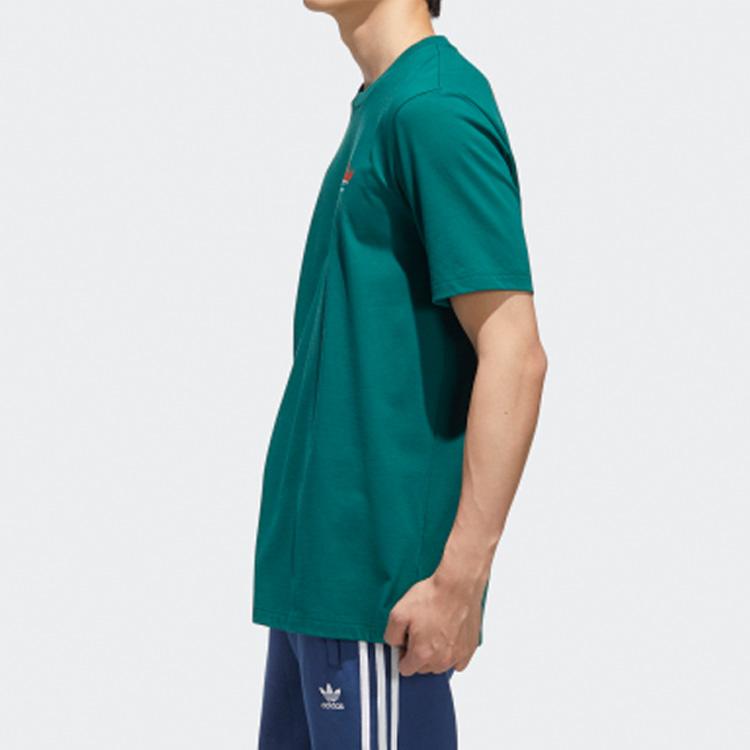 Adidas Футболка с коротким рукавом Originals Trefoil Sports для мужчин, цвет лесной зеленый GP4305