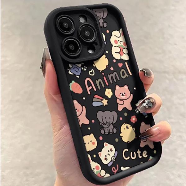 Чехол-лестница на весь экран для мелких животных - Подходит для Apple 17 Pro Max, 16, Graffiti 15, Милый 14/13 Pro
