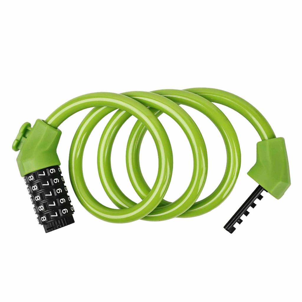 Замок для электровелосипеда и горного велосипеда – Портативный утолщенный стальной трос, сплав – Комбинационный замок от кражи