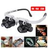 Magnifier Head-mounted Illuminating Microscope Headband Repair Led Lamp Light Magnifying Glass With 8x 15x 23x Magnifier Loupe