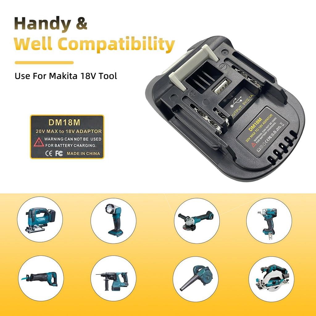 Адаптер для аккумуляторов DM18M Для Milwaukee Для Dewalt к Для Makita Bl1830 Bl1850 Аккумуляторы 20 В к 18 В Преобразование аккумулятора