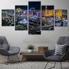5 Pieces Las Vegas City Landscape Paintings Canvas HD Prints Modular Pictures Wall Art Home Decorative Poster Modern Artwork