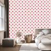 Christmas wallpaper mint white and coral motifs 50x1000