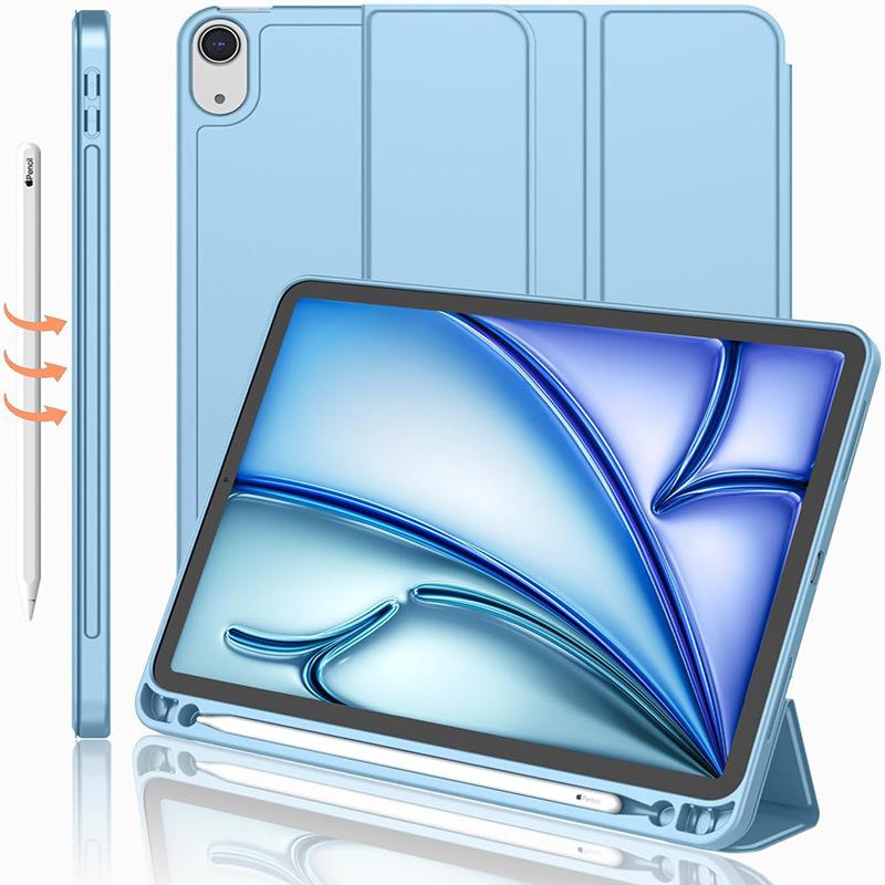 iPad Air 11-inch 4/5 Tri-Fold Protective Case with Pencil Slot TPU Soft Case Model Xst-010