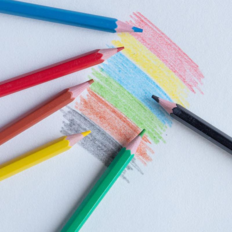6 цветов 3,5 дюйма мини короткие детские цветные карандаши для рисования учеников начальной школы раскраски набор художественных канцелярских принадлежностей для школы