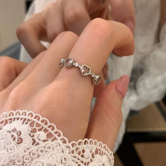 Кольцо на кулак с геометрическим рисунком, модный предмет, открытое кольцо с сердцем и любовью, женские аксессуары