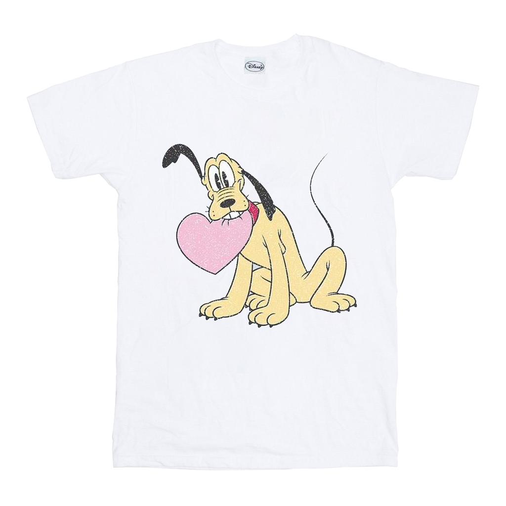 Disney Mens Pluto Love Heart T-Shirt