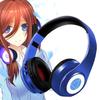 Bluetooth наушники Мику Накано (Накано Мику) Наушники для косплея в стиле аниме Bluetooth беспроводные Встроенный микрофон Наушники Miku Nakano складные