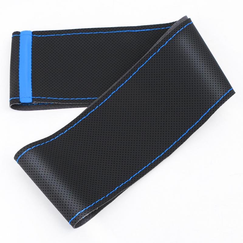 DIY Universal Car Steering Wheel Cover Artificial leather Steering Wheel Wrap Soft Breathable Car Accessories 38cm Auto Supplies