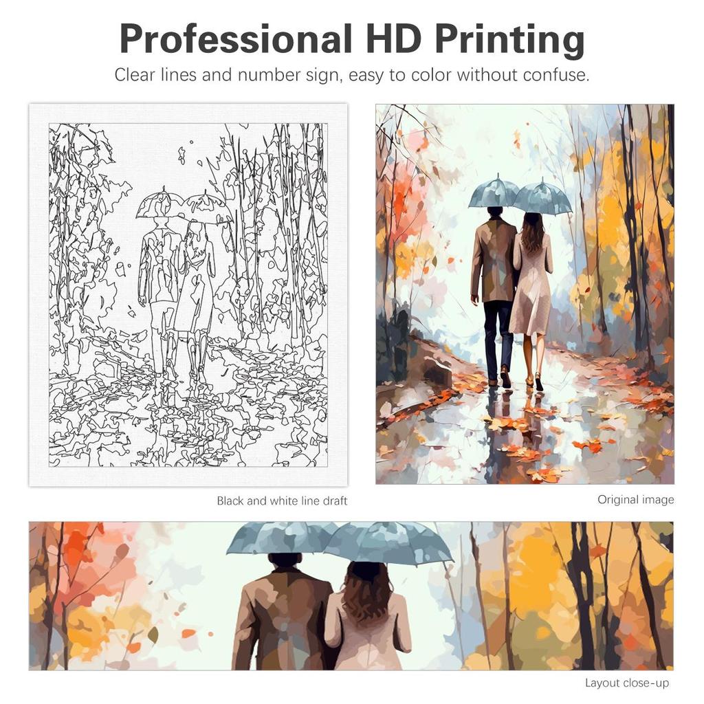 Рамка для любовника, наборы для рисования по номерам для взрослых, наборы, осенний лесной пейзаж, картина по номерам, подарок «сделай сам», для домашнего декора, 40x50 см