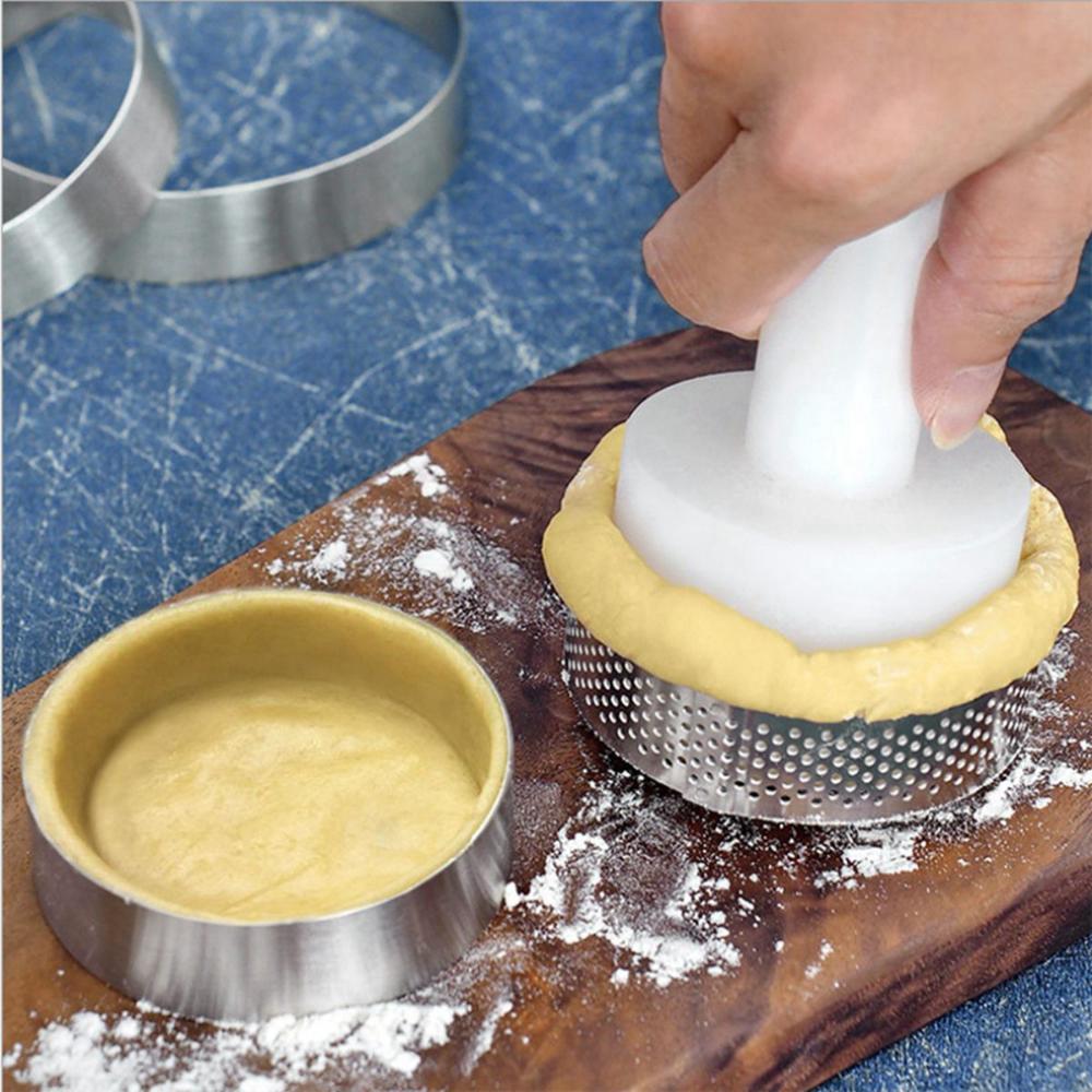Pie Dessert Pastry Tools Plastic Baking Shaping Dough Press Tart Tamper Eggtart Mold Cake Pusher