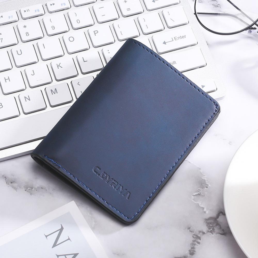 Мужской кошелек для карт Ультратонкий Мини Маленький кошелек Многофункциональный Кожаный чехол для водительского удостоверения Мультикарточный слот Антимагнитный