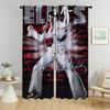 Kitchen Curtains for Camera Elvies Shades Partition Window Curtain for Room 2 Panel Home Interior Curtains Halloween Decoration