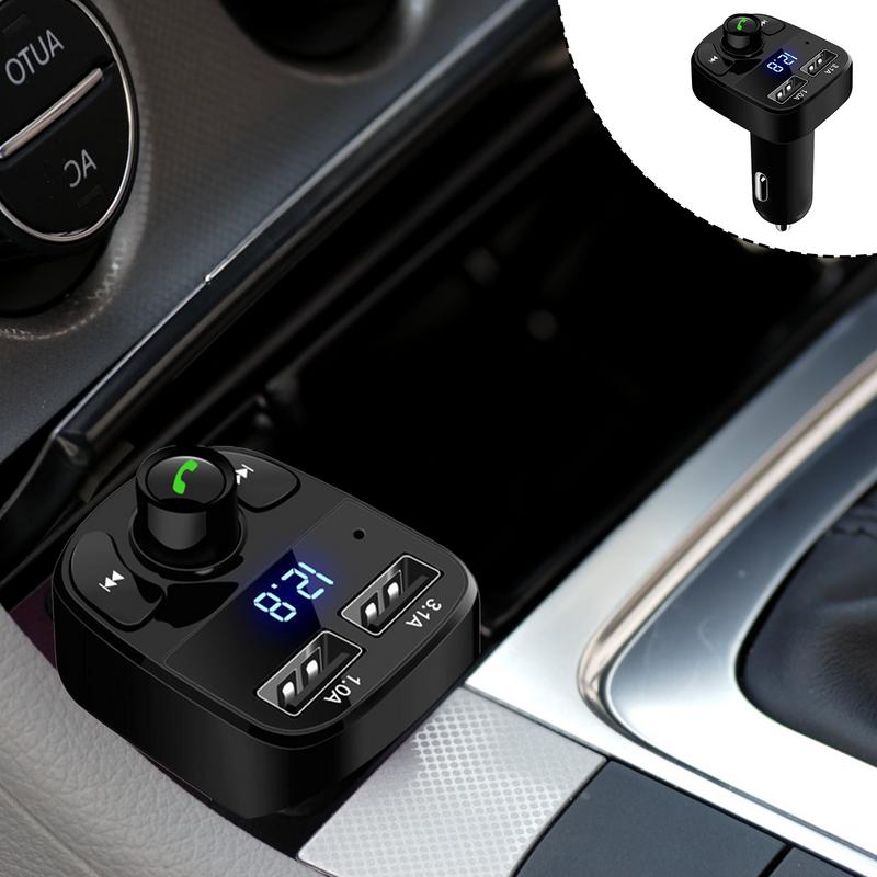 Автомобильный FM-трансмиттер 12/24 В BT5.0 Blue Tooth с двойным зарядным устройством QC3.0 MP3-плеер Беспроводной аудиоадаптер для автомобильной стереосистемы