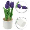 Искусственные цветы тюльпана в горшке, искусственные горшечные растения для украшения дома, офиса, свадьбы, вечеринки и сада, горшечные растения тюльпана