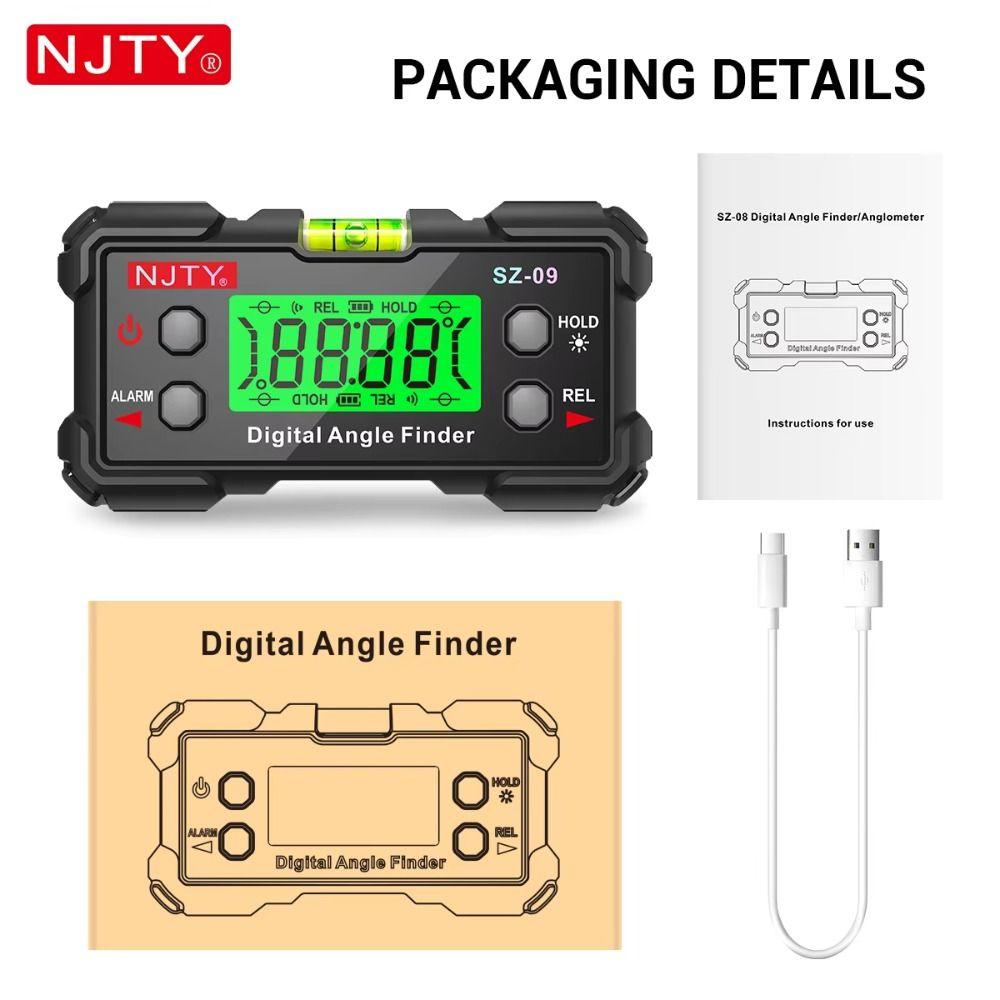 Magnetic Digital Inclinometer Rechargeable Digital Angle Finder Portable Angle Level DIY Tools