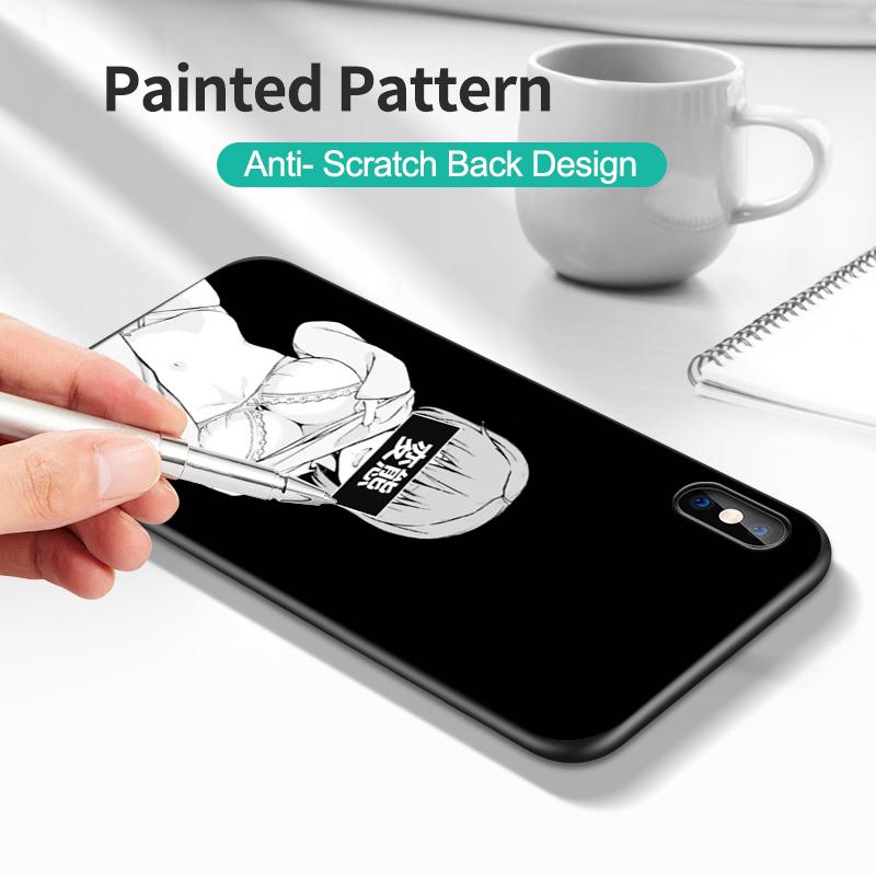 Черный чехол из ТПУ для Motorola Edge 20 Lite Pro 2021 S Moto E20 E30 E40 E7 4G G 5G Plus Waifu Girl Anime