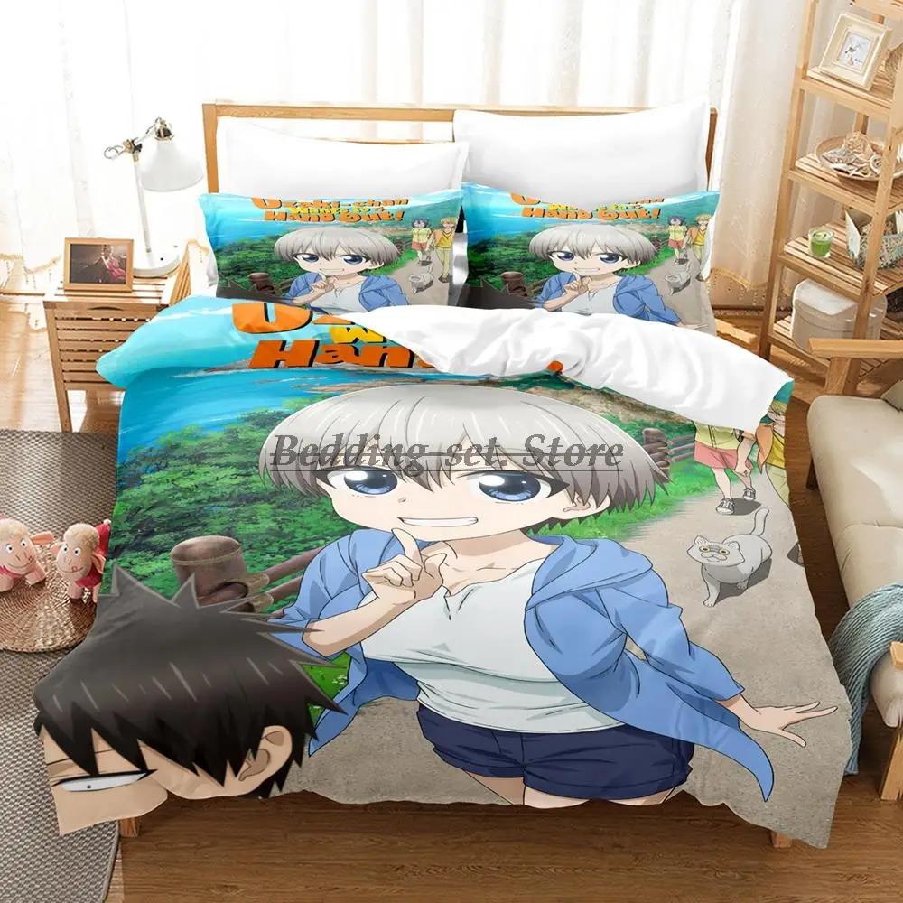 Узаки-чан хочет потусоваться! Комплект постельного белья Single Twin Full Queen King Size Bed Set Aldult Kid Bedroom Duvetcover Sets Anime