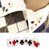 4 шт. Милый значок на булавке Тема игральных карт Прекрасная булавка Стильный значок для вечеринки Металлическая текстура для праздничного наряда и подарков