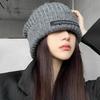 Женская простая вязаная шапка из смешанного кашемира с биркой