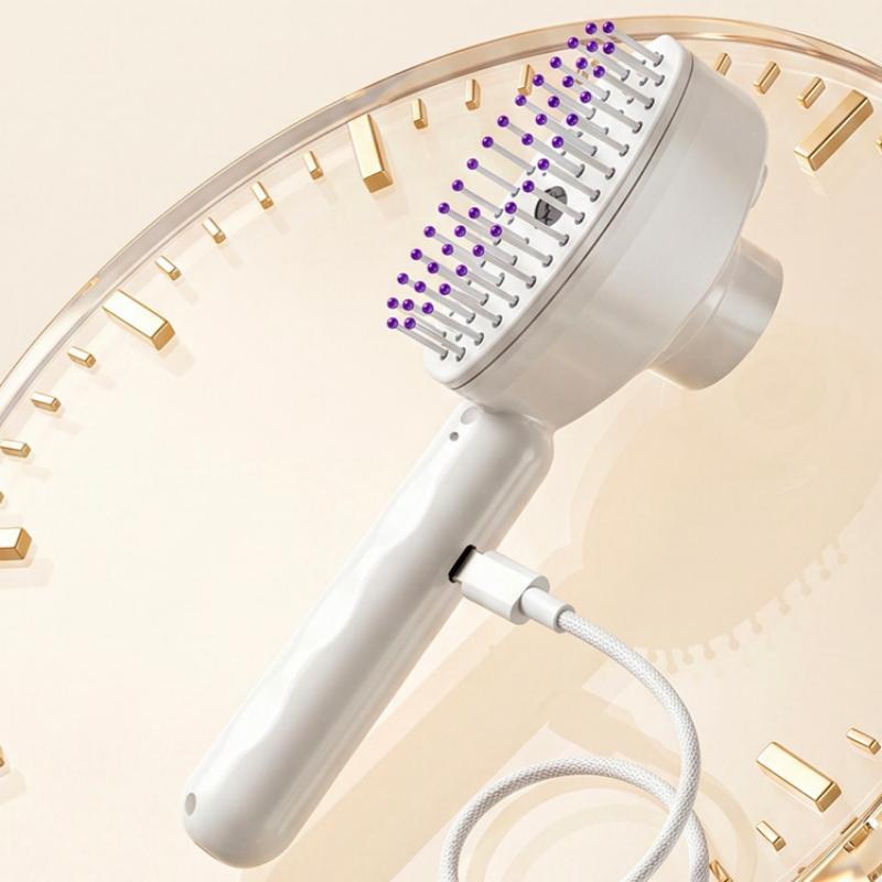 Rechargeable Electric Frizz Control Hair Brush Anti Static Steam Spray Massage Comb for Daily Hair Grooming
