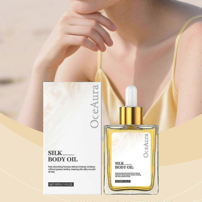 3X Silk Body Oil- Firming Anti Aging Moisturizing Formula, Crepey Skin Hydrating After Shower, Scented Blend Premium Skincare