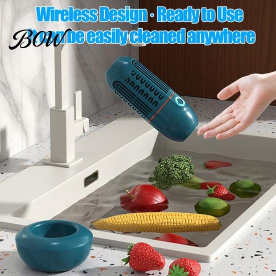 Compact Food Purification Tool Capsule Fruit Vegetable Cleaner, Wireless Hydroxyl Ion Purifier for Produce Meat, Portable Washer Camping Auto