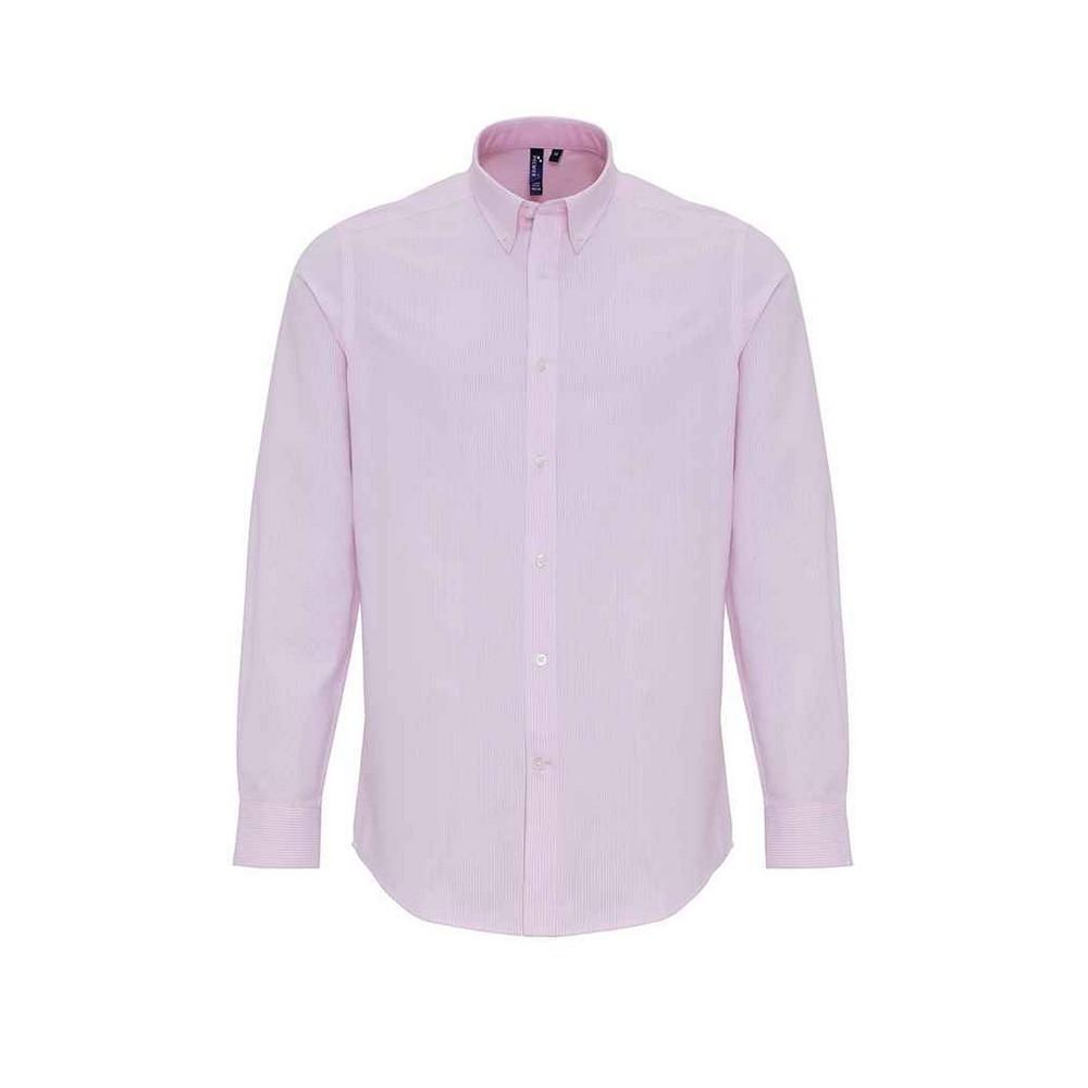 Premier Мужская полосатая оксфордская рубашка с длинными рукавами