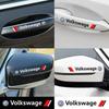 B5 VW For Volkswagen 4PCS Car Styling Door Handle Decoration Stickers Decals For Volkswagen VW Golf Polo Tiguan Passat Touareg M  RFI