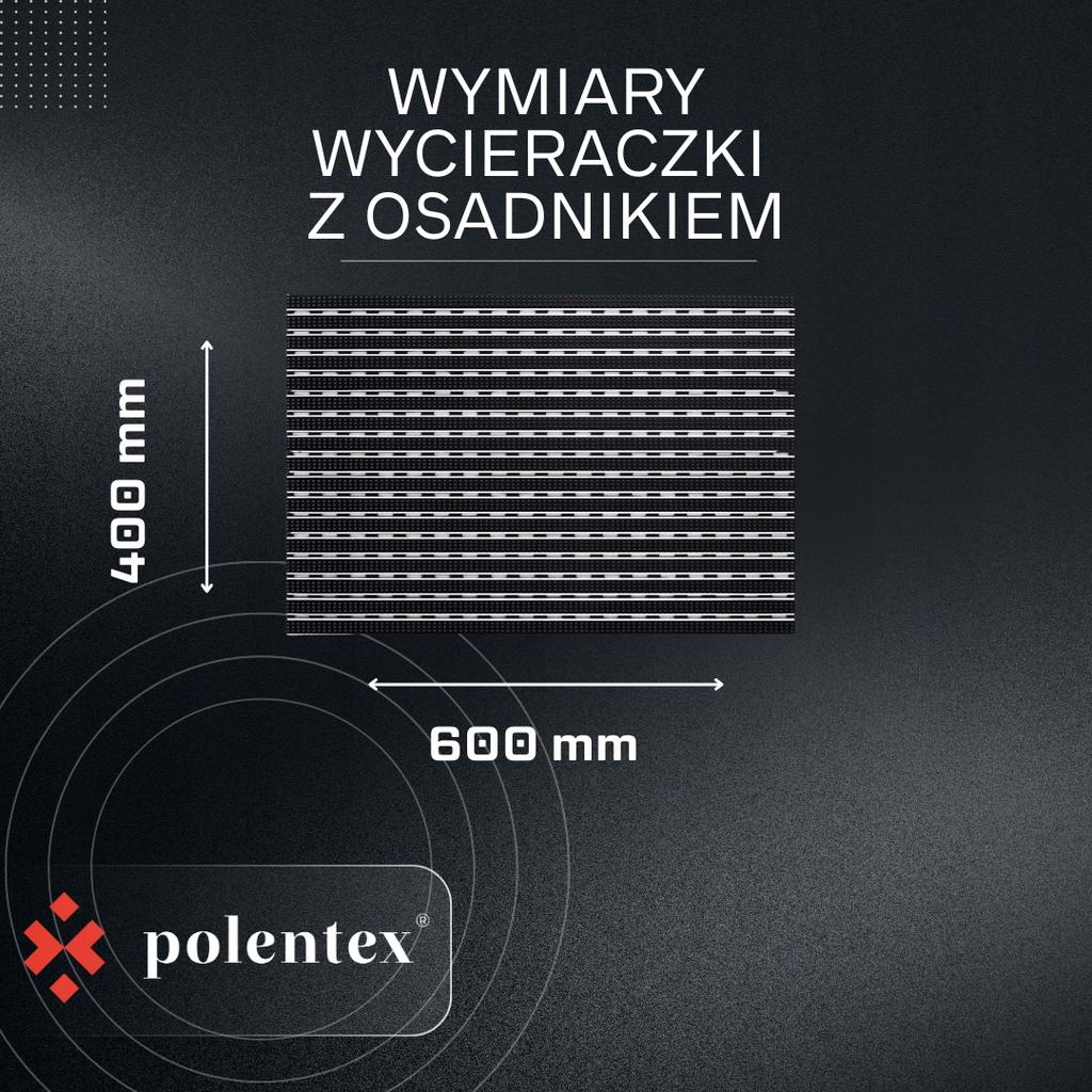 Polentex Aluminum Doormat, Black Brush, With Sediment Bowl 60X40