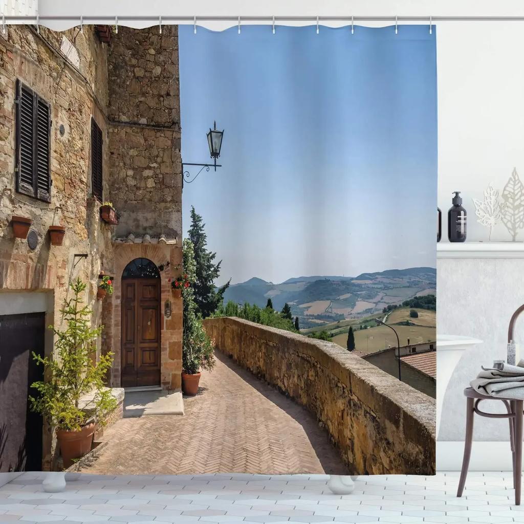 Secret Passage To Magic School Shower Curtain Brick Wall Bathroom Decoration Polyester Waterproof Fabric Bathroom Curtains Sets