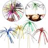 Hawaiian Party Set: 100PCS Colorful Paper Straws, Umbrella Picks, Fruit Picks, Honeycomb Pineapples, Flamingos, Firework Picks
