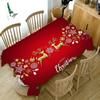 Christmas Tablecloth Snowflake Pattern Rectangular Tablecloth Household Dining Table Coffee Table Cloth Antifouling Decorations