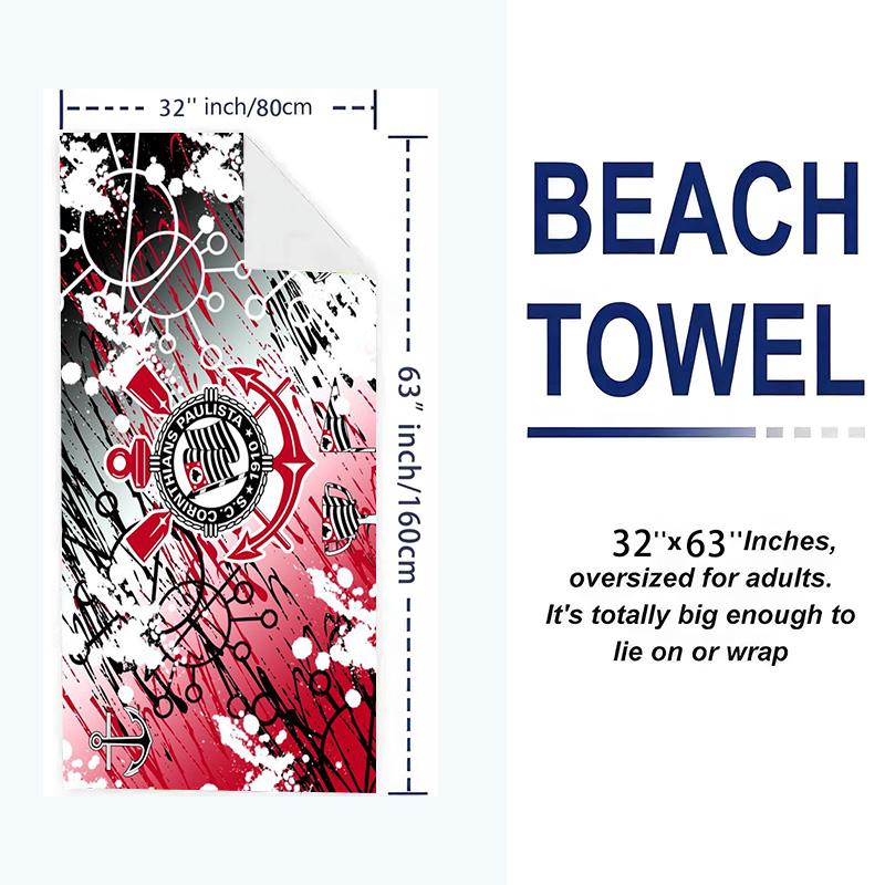 Corinthians Print Beach Towel, Large Soft Quick Dry Towel for Beach Camping Swimming