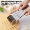 Stainless Steel Multi-Wheel Pizza Cutter Ergonomic Handle Food-Grade Kitchen Bakery Essential for Pastries Pizza Dough Cakes