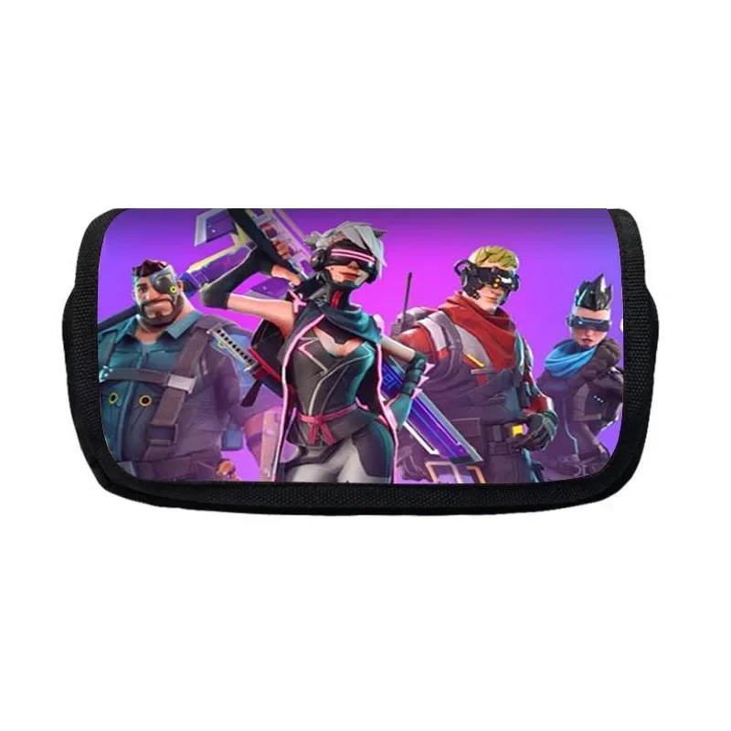 Пеналы Fortnite Многофункциональный пенал-коробка Детский большой вместимости Двухслойный пенал