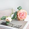 Искусственное растение, винтажный многоразовый легкий, практичный, имитация 2 головок, ретро пион, искусственный цветок, декор для гостиной