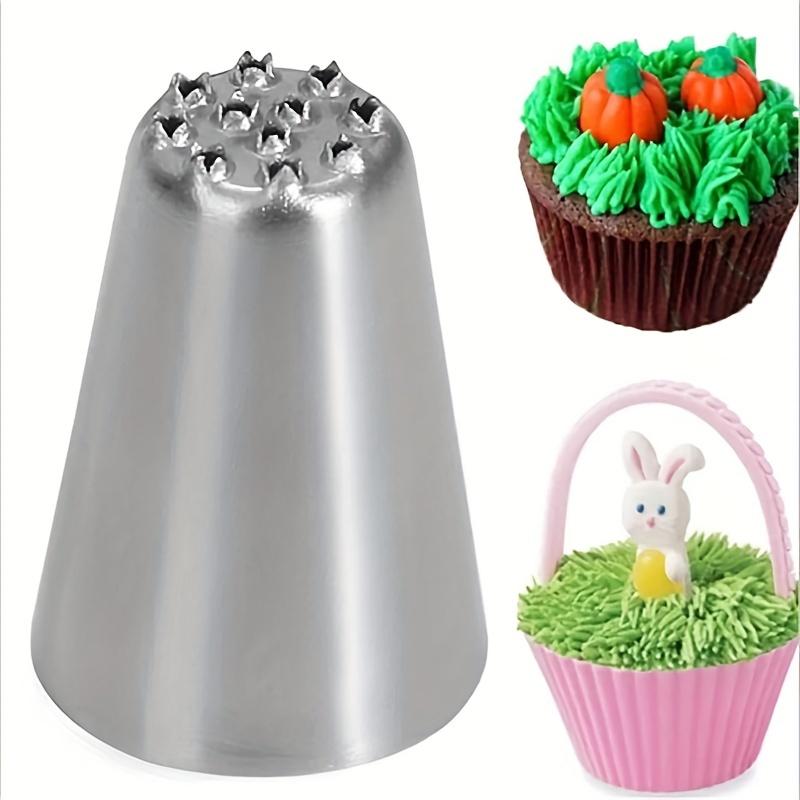 3pcs Grass Icing Nozzles Set, Cake Decorating Tips Piping Nozzles, Stainless Steel Pastry DIY Baking Tools