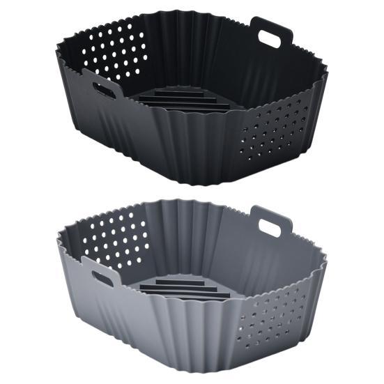 Silicone Air Fryer Liners for Ninja SL400UK Non-Stick Baking Tray Reusable Air Fryer Basket Kitchen Cooking Accessory