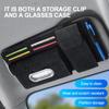 4-In-1 Sun Visor Car Glasses Clip Auto Storage Bag Multi-Functional Storage Sunglasses Box Tissue Bag Car Interior Accessories
