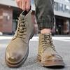 Мужские ботинки из натуральной кожи Высококачественные повседневные ботинки для офиса и отдыха, вечеринки, улицы, мотоцикла, взрослые ботинки, популярные