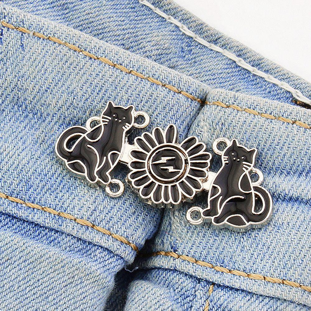 Flower Fashion Jewelry Women Brooch Jeans Accessories Anti-Exposure Brooch Tightening Waistband Pin