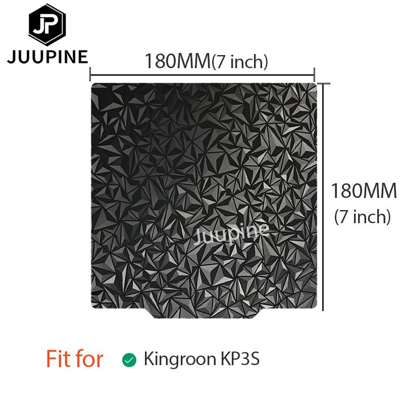180 PEI Build Plate PEO PEI Sheet 180x180 PEI Magnetic Bed Texture Smooth Spring Steel Sheet For 3d Printer Kingroon KP3 KP3S