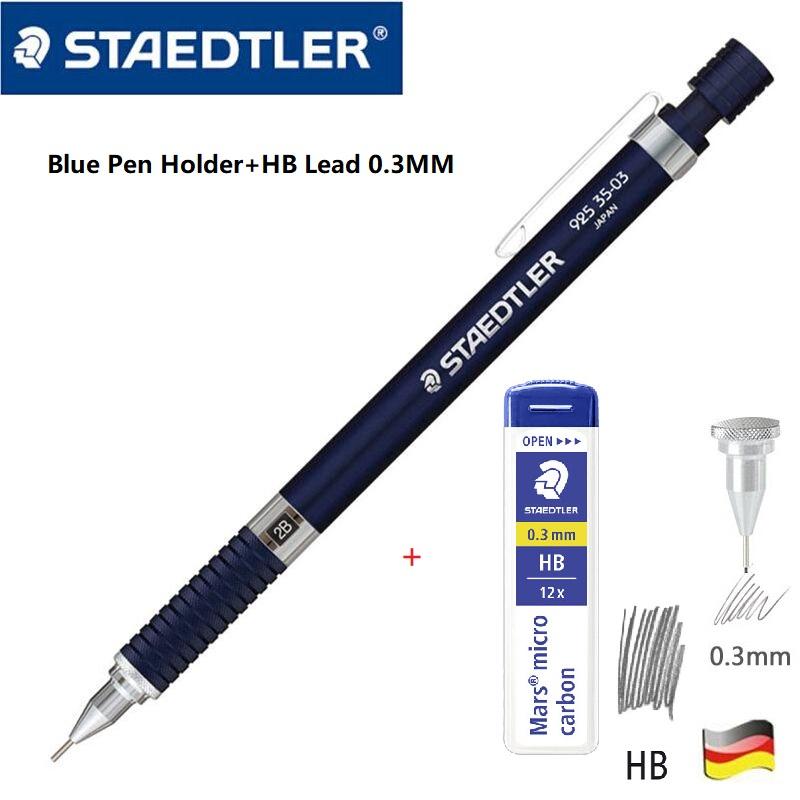 Механический карандаш Staedtler 925, полностью металлический, с низким профилем, 0,3/0,5/0,7/0,9/1,3/2,0 мм, для профессионального эскиза и технического черчения